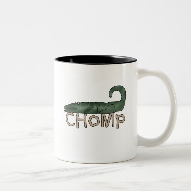 Chomp Alligator Tshirts and Gifts Two-Tone Coffee Mug (Right)