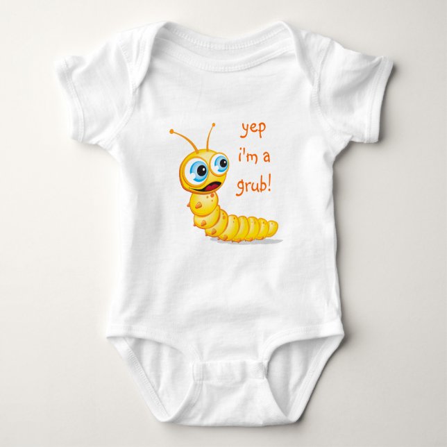 Chomp the Grub :: Baby Bodysuit (Front)