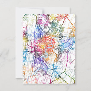 Chongqing China City Map Postcard