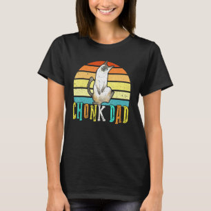 Chonk Cat Dad Retro Style Daddy Cats S T-Shirt