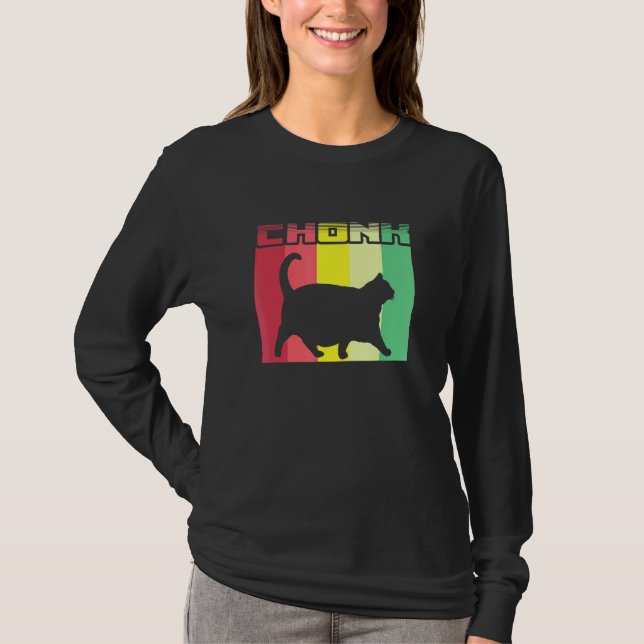 Chonk Cat Dank Meme T-Shirt (Front)