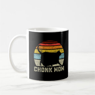 Chonk Cat Mum Scale Meme Funny Retro Style Mummy C Coffee Mug