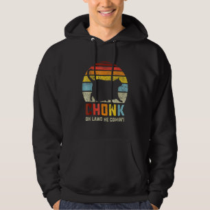 Chonk Cat Scale Meme Funny Retro Style Vintage Cat Hoodie