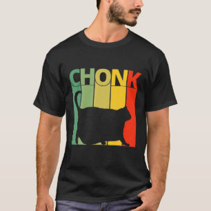 Chonk Cat Scale Meme Funny Retro Style Vintage Cat T-Shirt