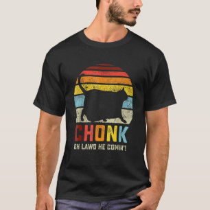 Chonk Cat Scale Meme Funny Retro Style Vintage Cat T-Shirt