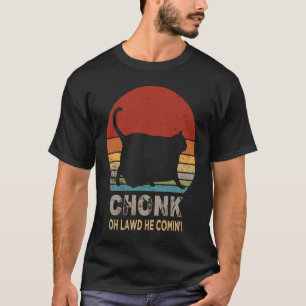 Chonk Cat Scale Meme  Retro Style Vintage Cats Mem T-Shirt