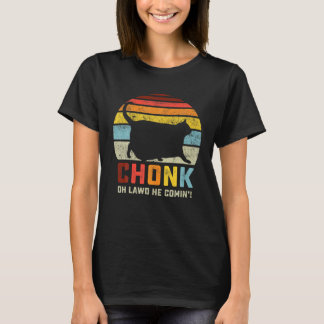 Chonk Cat Scale Meme  Retro Style Vintage Cats Mem T-Shirt