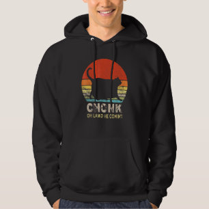 Chonk Cat Scale Meme Retro Vintage Cats Memes 1 Hoodie