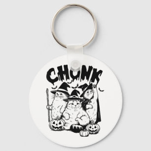 Chonk Cat Witch Halloween Spooky Season Fat-cat Me Key Ring
