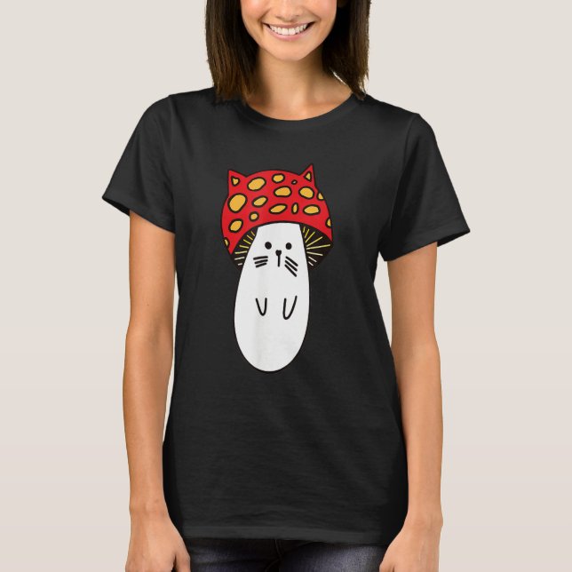 Chonk Kitty Cute Little Mushi Kitty Little Mushroo T-Shirt (Front)