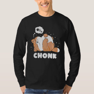 Chonk Lazy Cat Does Not Approve Meme T-Shirt