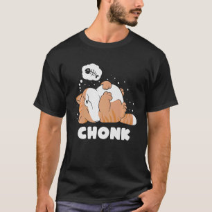Chonk Lazy Cat Does Not Approve Meme T-Shirt