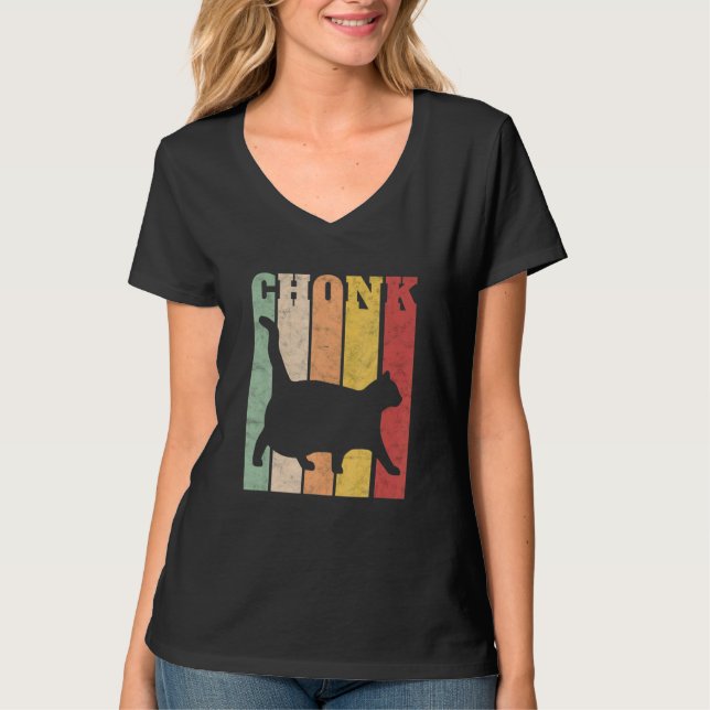 Chonk Scale Cat Meme Chonky Chonk Memes T-Shirt (Front)