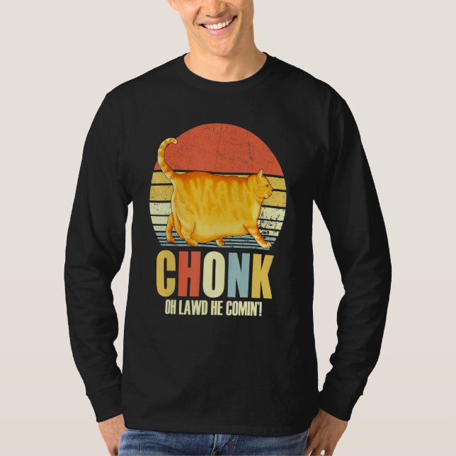 Chonker Fat Cat Chonky Meme T-Shirt (Front)