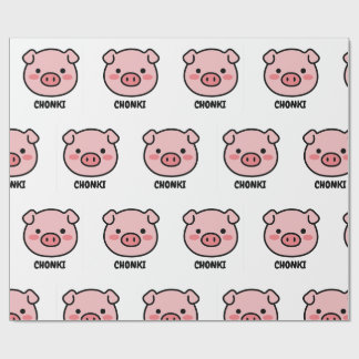 Chonki The Lazy Pig - Cute Chonkibao Face Wrapping Paper