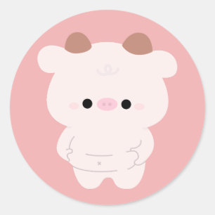 Chonky Cow Classic Round Sticker