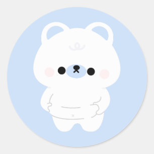 Chonky Polar Bear Classic Round Sticker