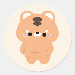 Chonky Tiger Classic Round Sticker