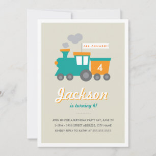 Choo Choo Birthday Party Invitation