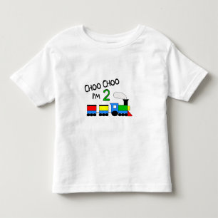 Choo Choo I'm 2!  With TRAIN Toddler T-Shirt