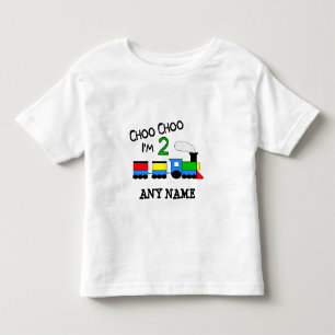 Choo Choo I'm 2!  With TRAIN Toddler T-Shirt