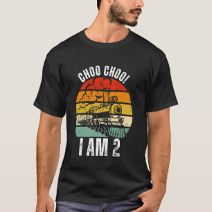 Choo Choo I'm 2 Years Old Locomotive Boys Train 2n T-Shirt