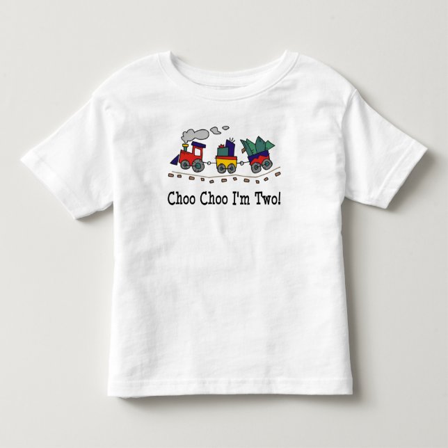 Choo Choo I'm Two Birthday T-shirt (Front)