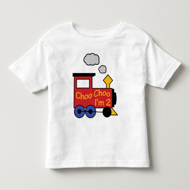Choo Choo I'm Two Toddler T-Shirt (Front)