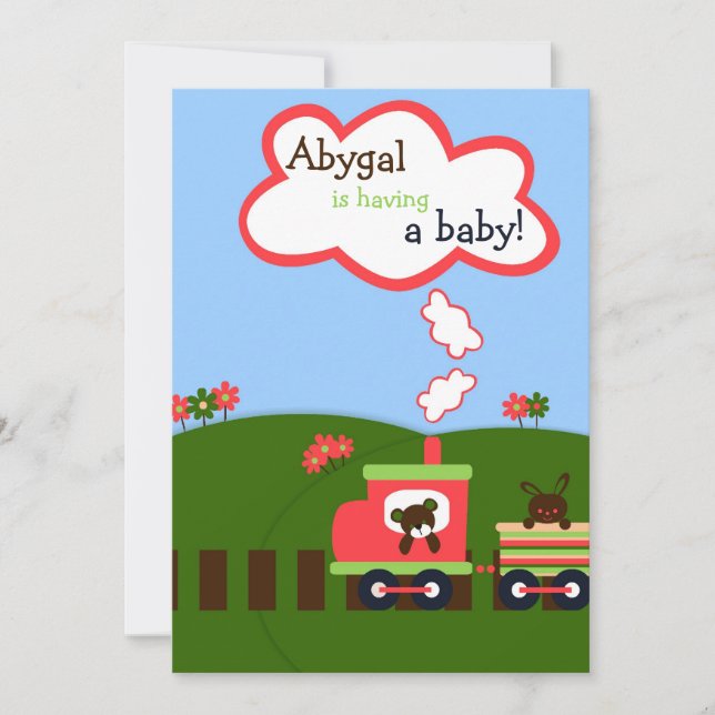 Choo Choo! Invitation (Front)