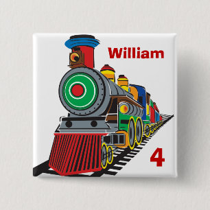 Choo Choo Train 15 Cm Square Badge