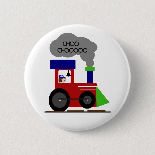 Choo Choo Train 6 Cm Round Badge (Front)