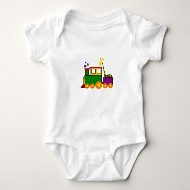 Choo-Choo Train Baby Jersey Bodysuit (Front)