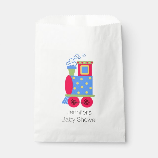 Choo Choo Train Baby Shower Favour Bag (Front)