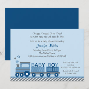 Choo Choo Train Baby Shower Invitation
