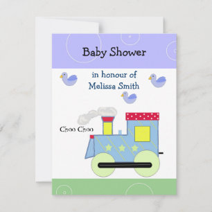 Choo Choo Train Baby Shower Invitation