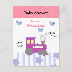Choo Choo Train Baby Shower Invitation