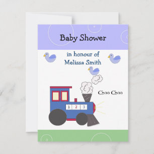 Choo Choo Train Baby Shower Invitation