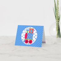 Choo Choo Train Baby Themed Thank You Note Card