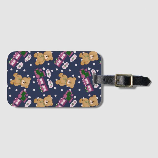 Choo choo train bear  Luggage Tag (Front Horizontal)