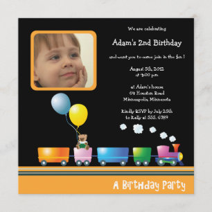 Choo Choo Train - Birthday party invitation