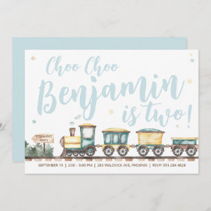 Choo Choo Train Birthday Party Invitation