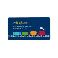 Choo Choo Train Kids Address Label