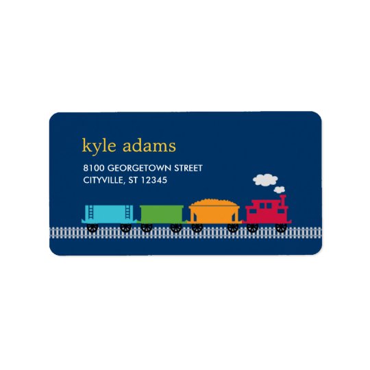 Choo Choo Train Kids Address Label