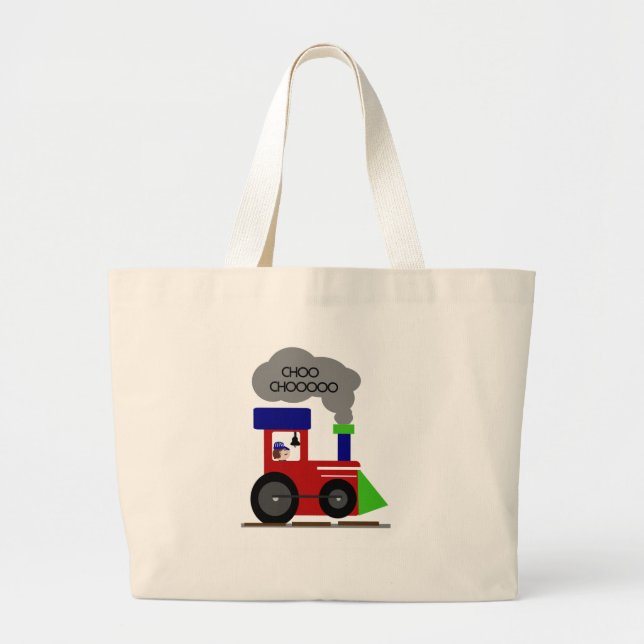 Choo Choo Train Large Tote Bag (Front)