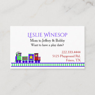 Choo Choo Train Mummy Play Date Card