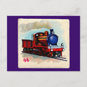 choo choo train postcard