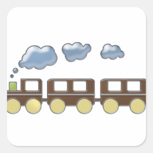 Choo Choo Train Postcard Square Sticker