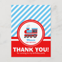 Choo Choo Train Thank You Cards