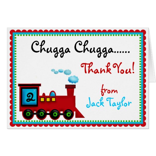 Choo Choo Train Thank You Note Cards