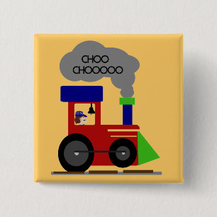 Choo Choo Train tshirts and Gifts 15 Cm Square Badge